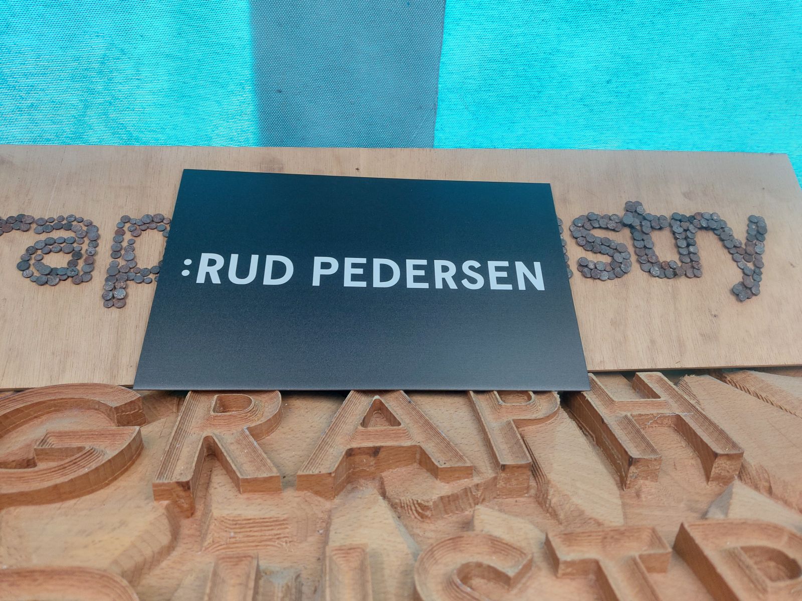 Plaque professionnelle en aluminium avec impression numérique rud pedersen